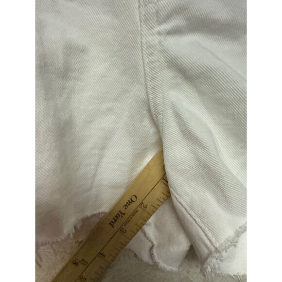 Madewell Women's Shorts Button Fly Relaxed Denim Tile White Cut Off Size 31 NWT - Picture 8 of 12